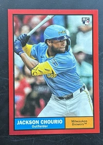 RARE 2024 TOPPS ARCHIVES #44 RED FOIL JACKSON CHOURIO RC IMAGE VARIATION #26/50 - Picture 1 of 3