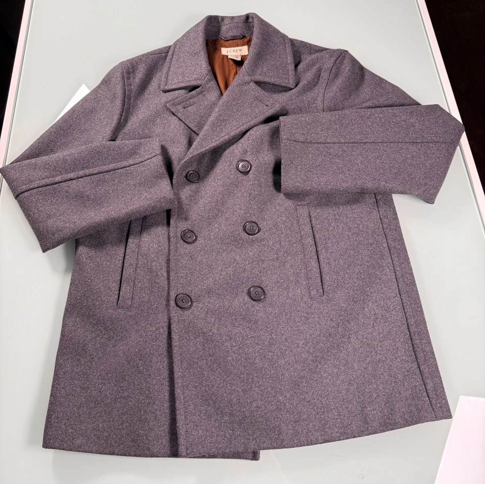 J. Crew бушлат мужской LG серый двойной Brested шерстяная смесь - Изображение 1 из 4