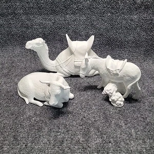 LENOX Animals of the Nativity 1988 Collection White Bone China Donkey Camel Ox - Picture 1 of 18