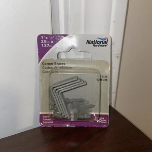 National hardware galvanized corner braces 1” x 1/2” N208-728 - Picture 1 of 8