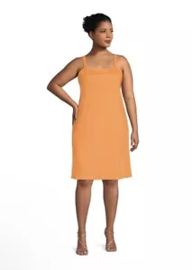 TERRA & SKY Sun Dress Size 2X 20W-22W Orange Semi Loose New - Picture 1 of 8