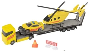 *NEW* Teamsterz Street Machines Heli Transporter - YELLOW RESCUE (DAMAGED BOX) - Picture 1 of 4