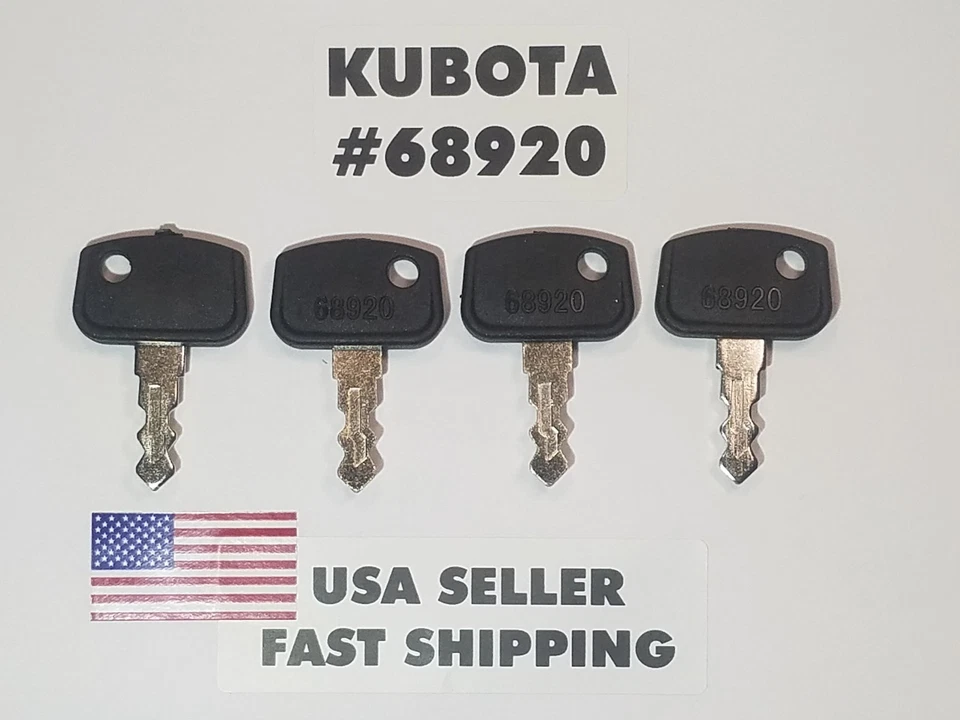 (4) Kubota RTV 500, 900, 1140, ATV Tractor Mower Ignition Keys # 68920  - Image 1 of 1