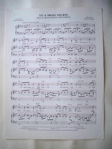JULE STYNE / ANGELA LANSBURY Show Sheet Music 1971 To A Small Degree PRETTYBELLE - Picture 1 of 1