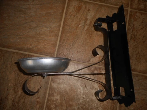 Vintage Salvaged Kerosene Gas Lamp Sconce Bracket Restoration Farmhouse Cover