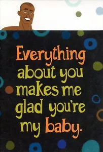 Tarjeta de CUMPLEAÑOS Romántica PARA AMANTE BEBÉ, Toalla Hombre Negro por Hallmark Caoba +✉ - Imagen 1 de 6