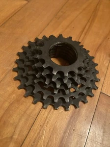 NOS Vintage Shimano Uniglide Cassette 6 Speed 14 Thru 28t Tooth Black 80s - Picture 1 of 7