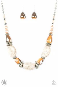 "Paparazzi - Esmalte de Gloria - Collar y En Buen Esmalte - Pulsera ""Juego de Melocotón" - Imagen 1 de 5