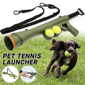 Dog Tennis Ball Gun Launcher Pet Play Outdoor Toy Fetch Throw Interactive Toy AU - Picture 1 of 13