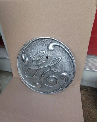 Letrero de motor locomotora General Electric GE vintage de níquel sobre latón/bronce Foto 1 de 4