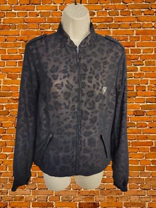 BNWT GUESS BLACK SHYLAH NYLON JACKET MEDIUM WOMENS ANIMAL BOMBER JACKET RRP £78 - Picture 1 of 5