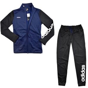 Adidas Kids Tracksuit Sports Suit Football Tracksuit Blue/Black [176]