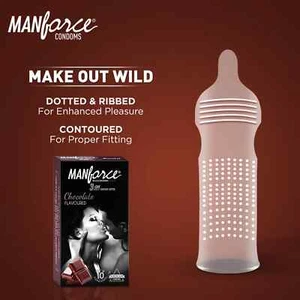 Manforce Chocolate Flavoured Condom Interesting & Pleasurable Pack 1 Sachet F/S - Picture 1 of 6