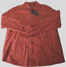Solaris Outdoors Men's SZ L  LS Rust Denim NEP 2-Pocket Button up Shirt