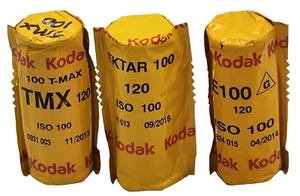 3 Rolls Kodak 120 Ektar ISO 100, E100, T-MAX Color Negative Film Expired - Picture 1 of 5
