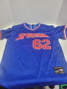 Marvel Spider-Man Youth Mesh V-Neck Batting Jersey Size XL "Lids Exclusive" - Picture 1 of 15