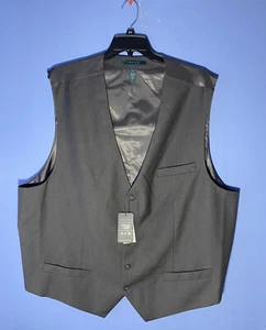 Perry Ellis Suit Vest Mens Size LT Solid (42mv4604ps 045) - Picture 1 of 3