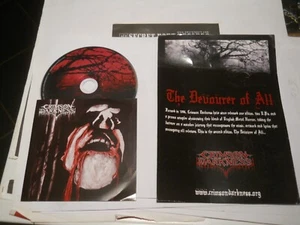 CRIMSON DARKNESS-the devourer of all,2011,used promo cd + sheet,septic flesh - Picture 1 of 2