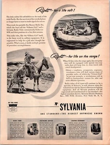 VINTAGE 1944 SYLVANIA RADIO EQUIPMENT PRINT AD - Picture 1 of 1