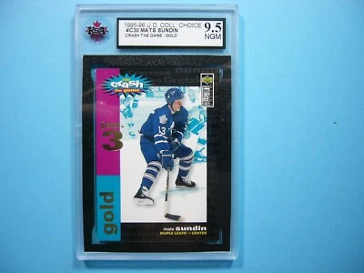 1995/96 UPPER DECK UD COLLECTOR'S CHOICE HOCKEY CARD #C30 MATS SUNDIN KSA 9.5 PS - Image 1 of 2