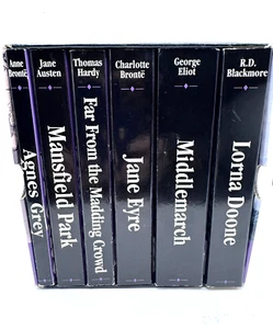 Romance Classics 6 Book Fiction Eliot Bronte Austen Blackmore Hardy Boxed Set - Foto 1 di 12