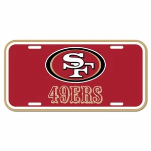 SAN FRANCISCO 49ERS 6"x12" OFFICIAL LOGO LICENSE PLATE CAR NEW WINCRAFT 🚗 - Picture 1 of 1