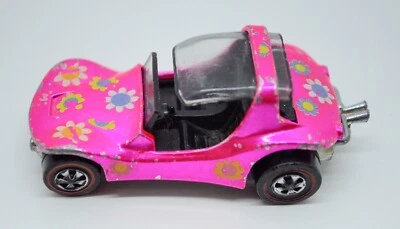 Calcomanía de flores Hot Wheels Red Line 1969 rosa caliente cangrejo de arena buggy duna original de colección Foto 1 de 4