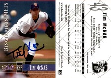 Tim McNab Signed 2005 Grandstand Binghamton Mets #NNO Card Auto