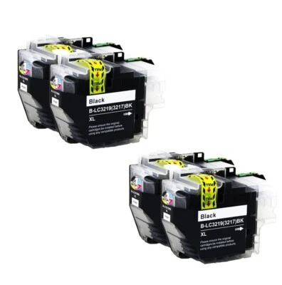4 BLK Ink Cartridge LC3219 XL/LC3217 XL For Brother MFC-J5330DW J6530DW J5335DW - Image 1 of 4