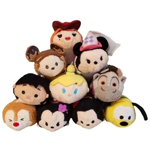 Disney Tsum Tsum Lot of 10 Stackable Plush Toys Mickey Minnie Lilo Pluto Tink + - Picture 1 of 3