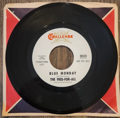 The Free For All - Blue Monday / Show Me The Way Promo 45 Garage Rock Funk 1966 - Image 1 of 2