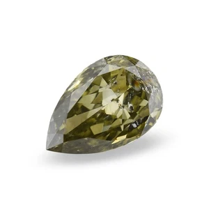 0,24 ct natürlicher ausgefallener dunkler Farbchamäleon Diamant Birne GIA-zertifizierter Schmuck - Bild 1 von 7