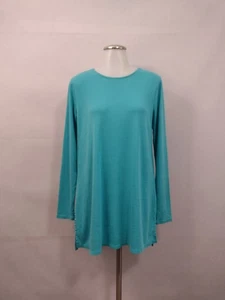 J. Jill Long Sleeved Cree Neck Tunic With Side Slits Women's Small - Picture 1 of 7