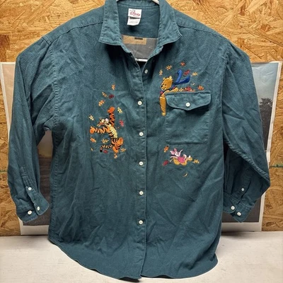 Camisa Bordada De Colección Disney Store Talla XL Winnie the Pooh Tigger Piglet Fall Foto 1 de 4