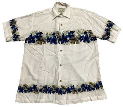 Camisa de vestir hawaiana floral azul manga corta Bamboo Cay para hombre S ropa de resort Foto 1 de 2