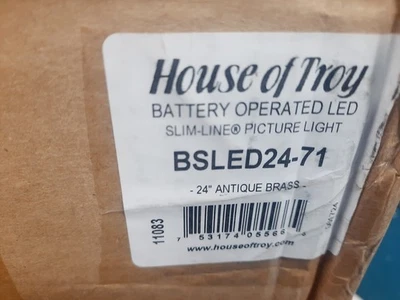 House of Troy BSLED24-71 Slim-line Picture Light Antique Brass *NEW* - Image 1 of 4