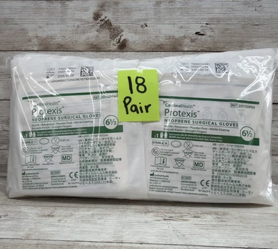 Guantes quirúrgicos de neopreno Protexis, 2D73DP65, *18 PARES* Talla: 6,5 *Ver fecha* Foto 1 de 4
