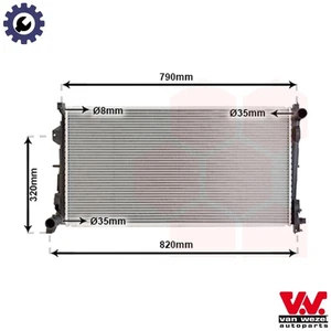 RADIATOR ENGINE COOLING 07002092 FOR CHRYSLER GRAND/VOYAGER/IV TOWN/&/COUNTRY - Picture 1 of 9