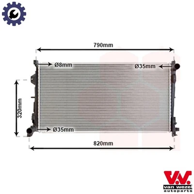 RADIATOR ENGINE COOLING 07002092 FOR CHRYSLER GRAND/VOYAGER/IV TOWN/&/COUNTRY - Image 1 of 4