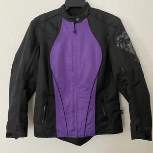 Joe Rocket Womens Motorcycle Jacket Purple Zip Up Armor Street Gear 2 Diva Sz M - Picture 1 of 13