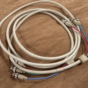 6-Feet 3 Male BNC to 3 Male BNC Video Cable by Solbourne Vintage RGB Beige - Picture 1 of 9