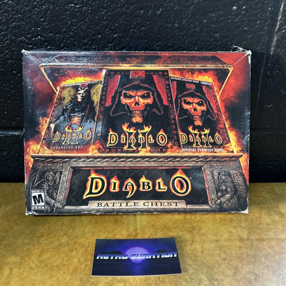 Diablo Battle Chest PC-CD Rom -CD Keys & Manuals 2001 USED CIB - Image 1 of 1