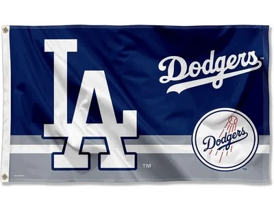 LOS ANGELES DODGERS-3'X5' Deluxe Outdoor Flag/Banner-MLB-SHIPS FAST! - Image 1 of 4