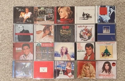 20 Christmas CD Lot.  Wide Variety of Artists. Elvis, Kelly Clarkson, Chicago Foto 1 de 4