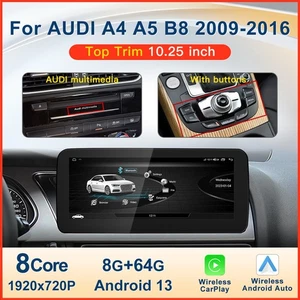 Radio Coche Android 64G para Audi A4 A5 B8 2009-2016 Carplay Pantalla Multimedia GPS - Imagen 1 de 14