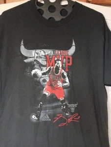 Derrick Rose 2011 MVP T-SHIRT Mens Large Chicago Bulls EXCELLENT Rare Fast Shipp - Picture 1 of 8