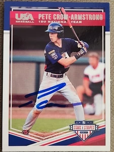Pete Crow-Armstrong Signed 2018 Panini USA Baseball Stars & Stripes #64 (RC) - Picture 1 of 1