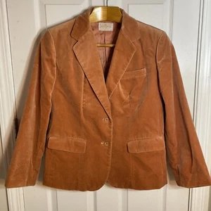 Vintage Jantzen Peach Velvet Soft Lightweight Jacket WomensBlazer Size Retro Med - Picture 1 of 10
