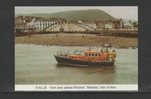 Postcard-Lifeboat-Ramsey-IOM "Ann and James Ritchie" 38 ft Mersey Class - Picture 1 of 2
