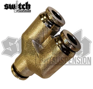Numatics Push To Connect PTC Union Y 3 Way Tee Connector Fitting 1/4 Air Line - Foto 1 di 12